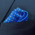 14 by 14 Blue Dancing Crab Pocket Square
