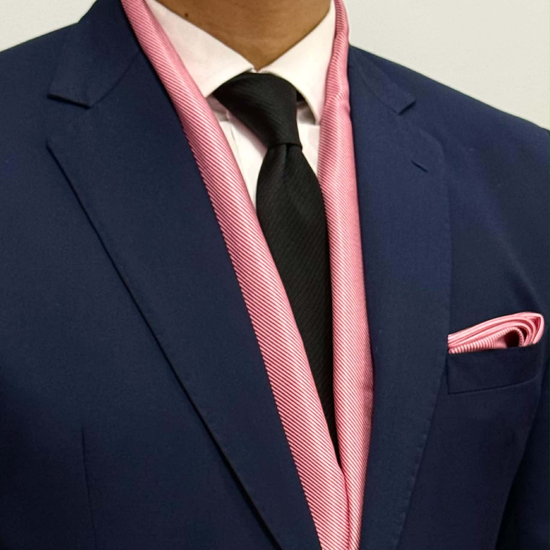 Red Textured Silk Scarf & Pocket Square Set