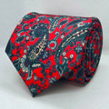 Red Paisley Classic Polyester Tie