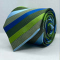 Green Blue Power Stripe Tie