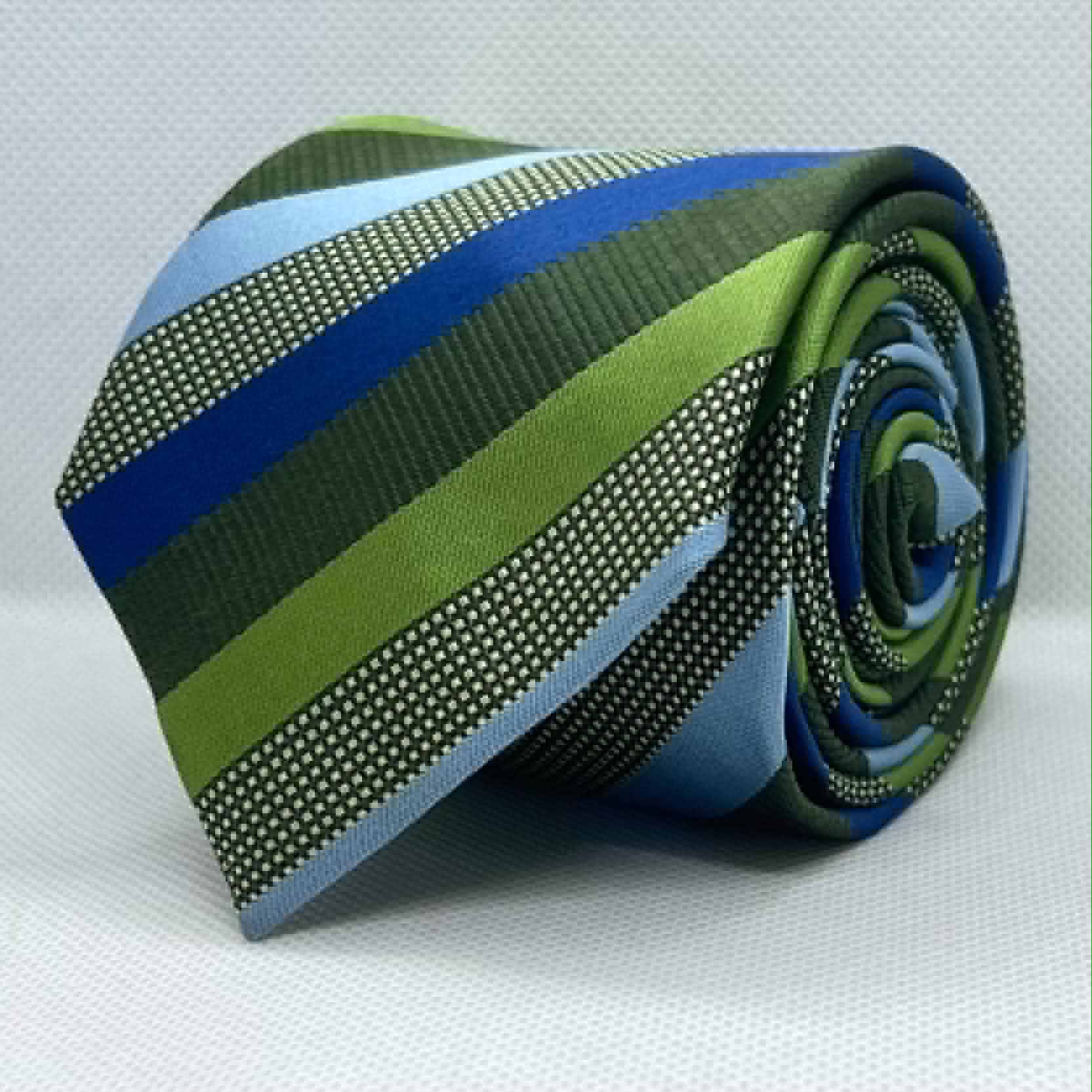 Green Blue Power Stripe Tie