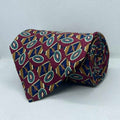 Burgundy Abstract Oval Broad Silk Tie