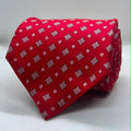 Crimson Red Floral Motif Tie