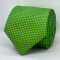 Bright Green Micro Grid Silk Tie