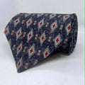 Dark Grey Base Daimond Broad Silk Tie