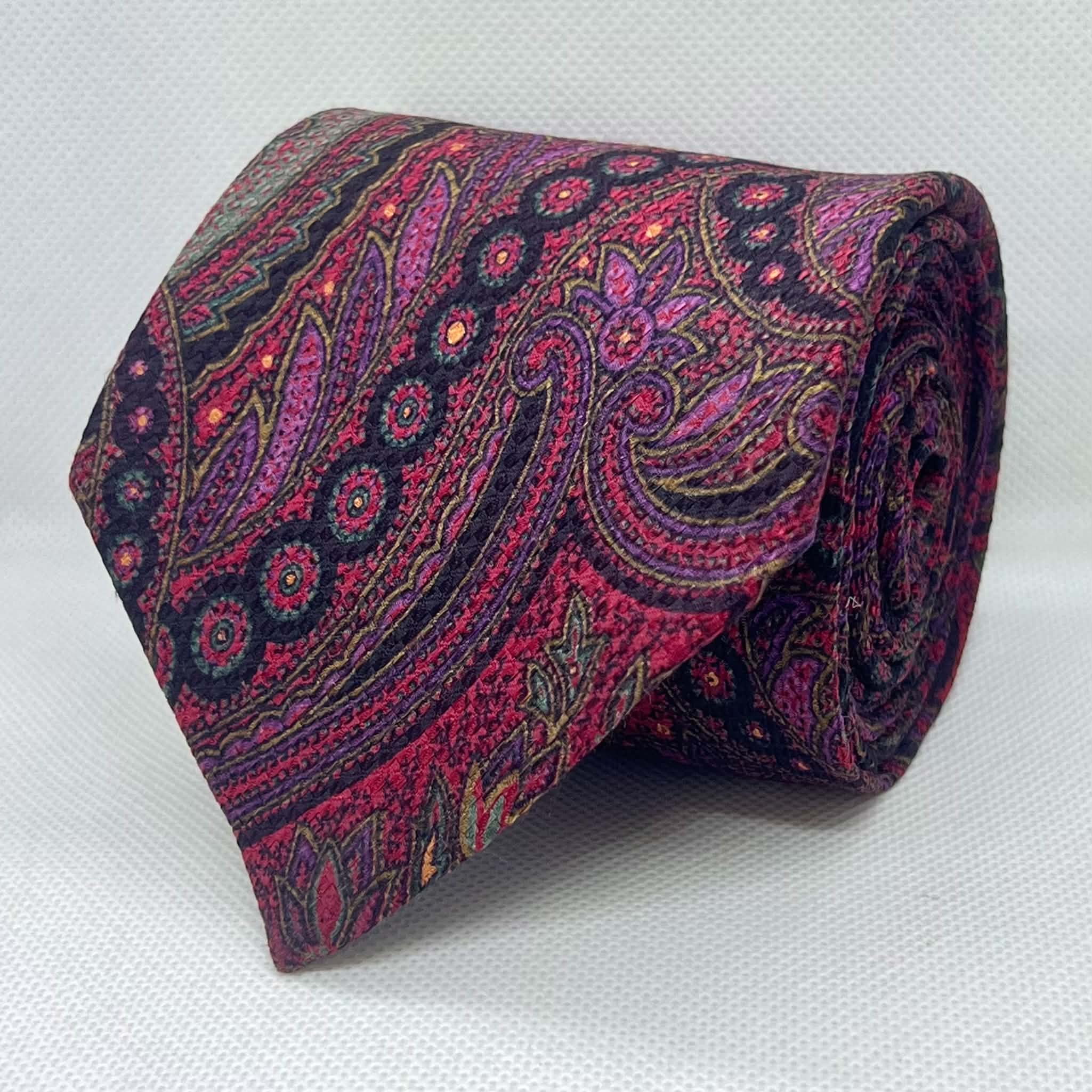 Royal Mulberry Paisley Heritage Silk Broad Tie