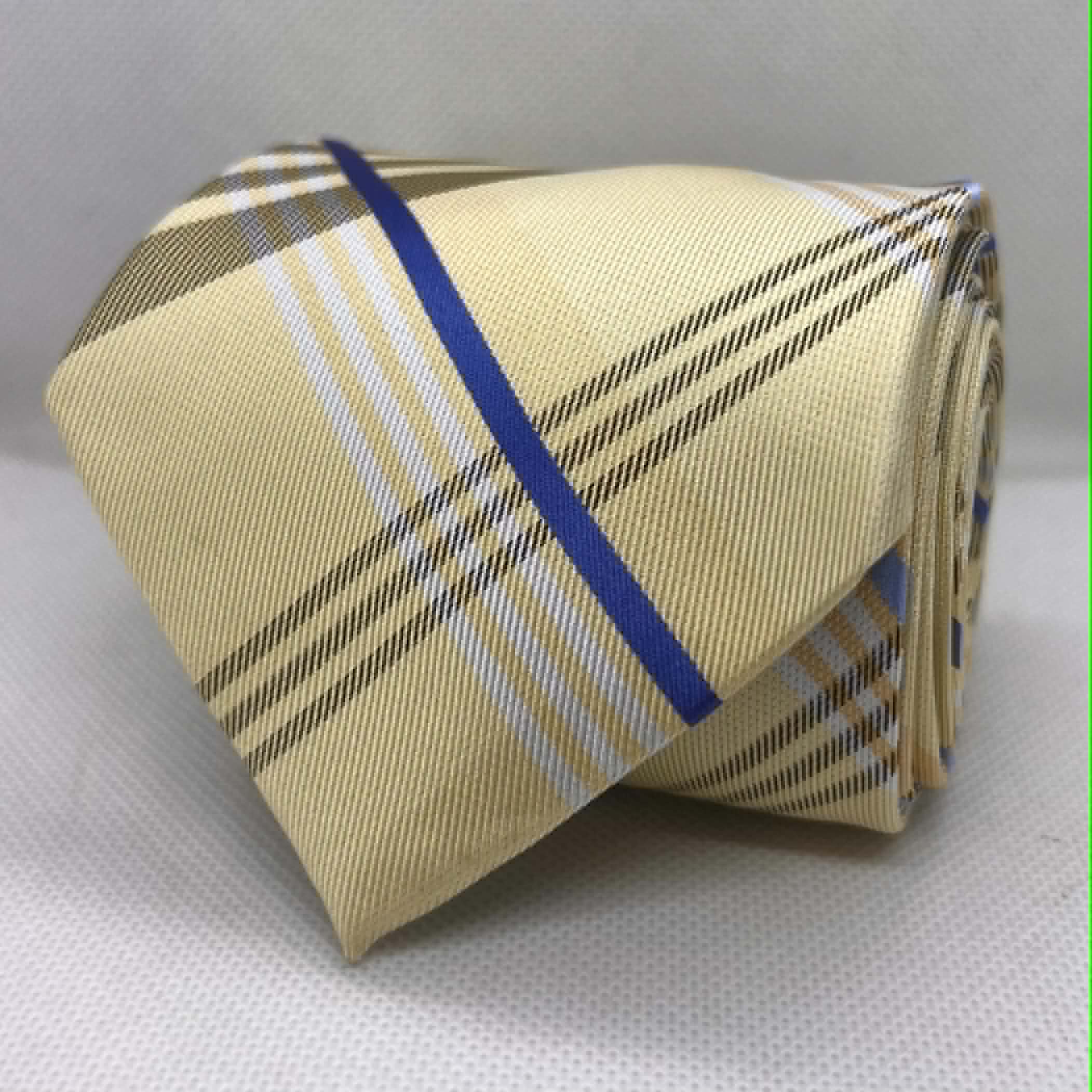 Ivory Crest Blue Polyester Tie