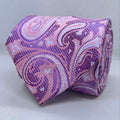 Lavender Blush Heritage Paisley Microfiber Broad Necktie