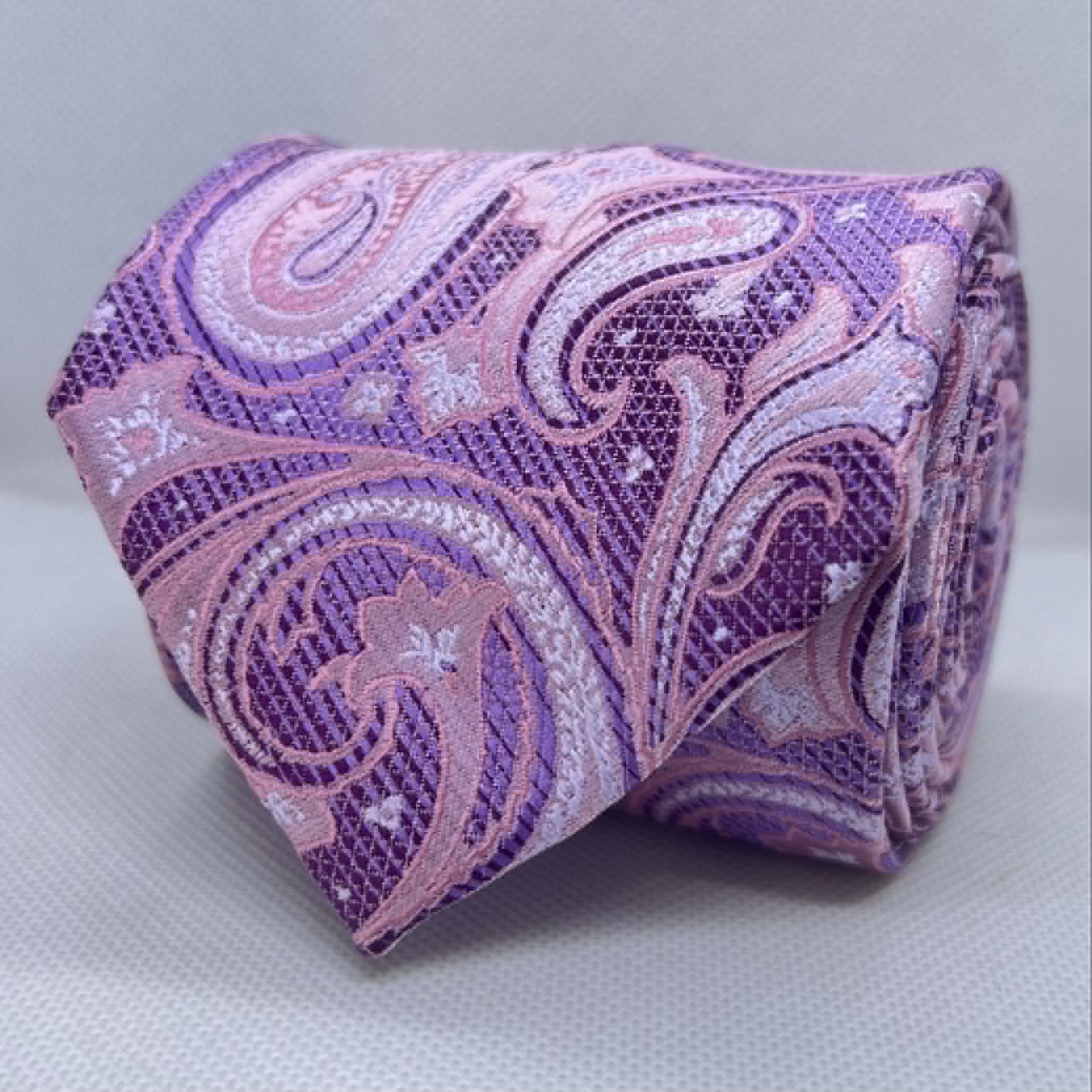 Lavender Blush Heritage Paisley Microfiber Broad Necktie