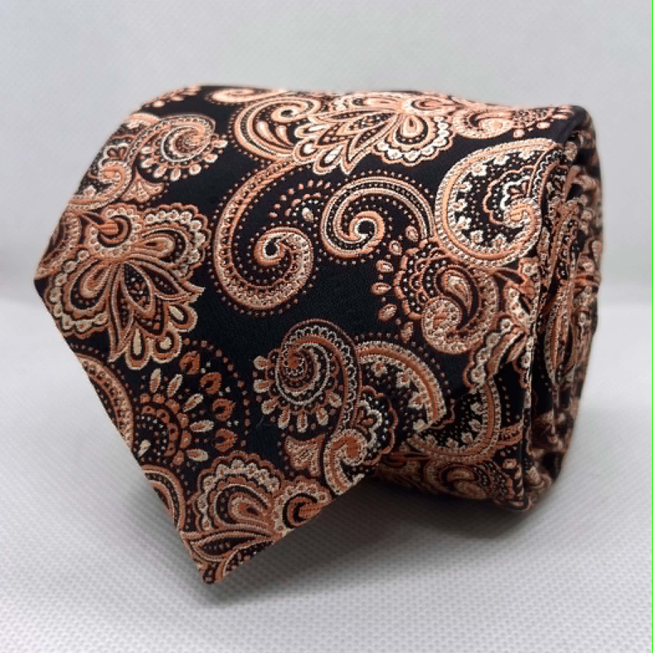 Onyx Bronze Heritage Paisley Polyester Tie