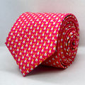 Royal Pink Bunny Motif Polyester Tie