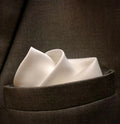 13 by 13 inches White Silk Pocket Square