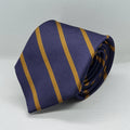 100% Polyester Blue and Rust Stripes Tie