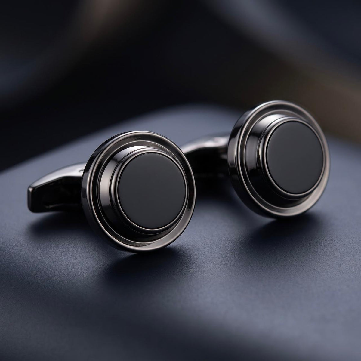 Solid Black Cufflink