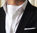 Solid White Cravat and Square Pocket Set