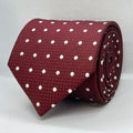 Deep Red Micro Texture Dot Formal Microfiber