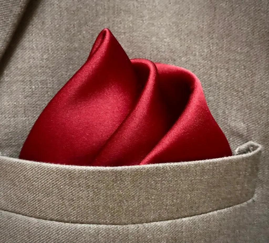 13 by 13 inches Maroon Pocket Square