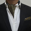 Multicolor Patchwork Cravat and Pocket Square Set