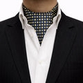 Golden Yellow with Navy Micro Cravat