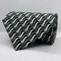 Black Base Geometric Broad Silk Tie