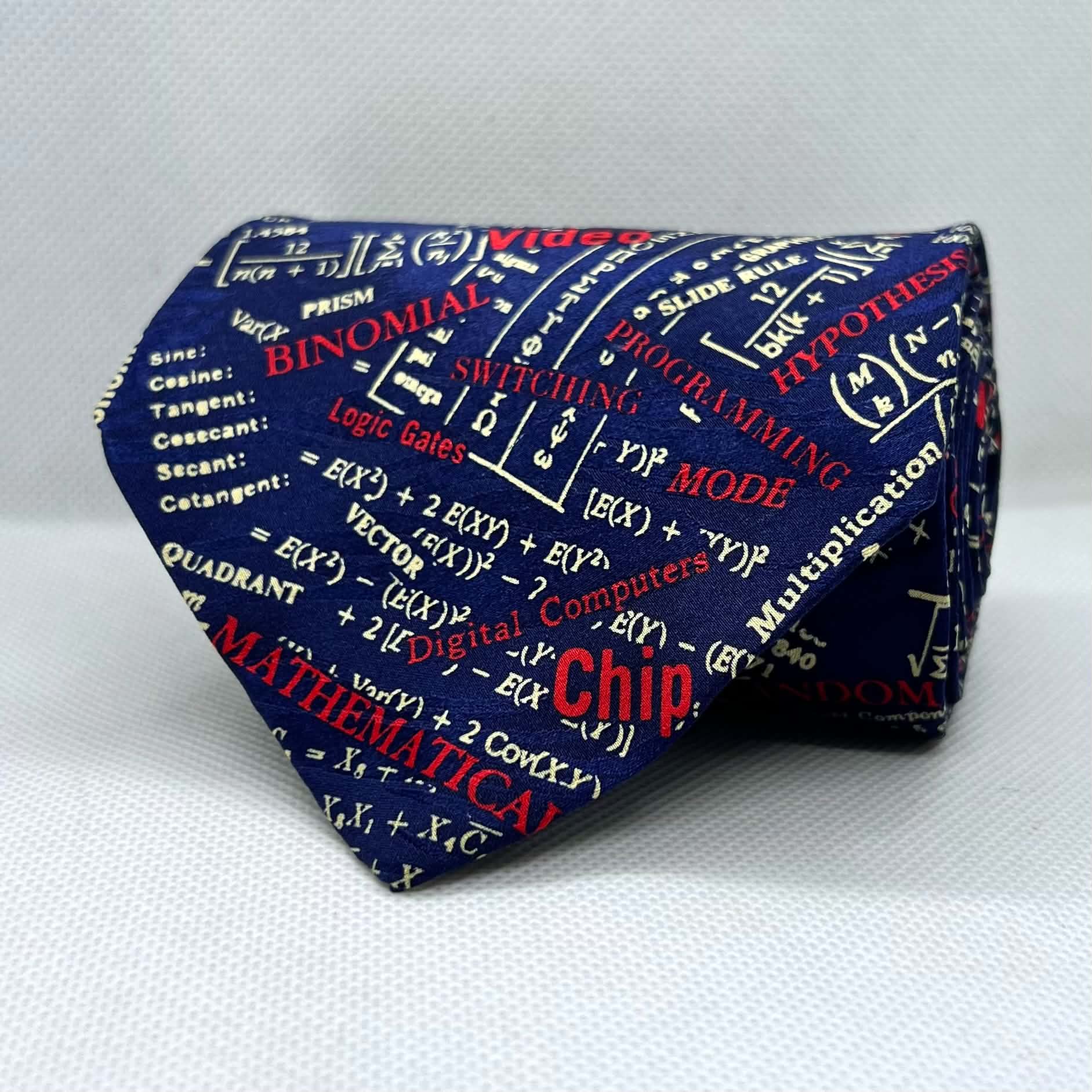Blue Base Thorem Style Broad Silk Tie
