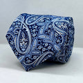 Blue Paisley Silk Tie