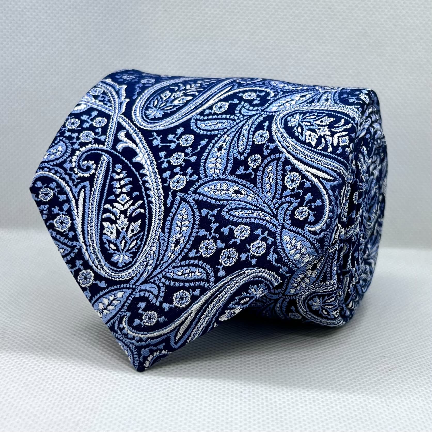 Blue Paisley Silk Tie