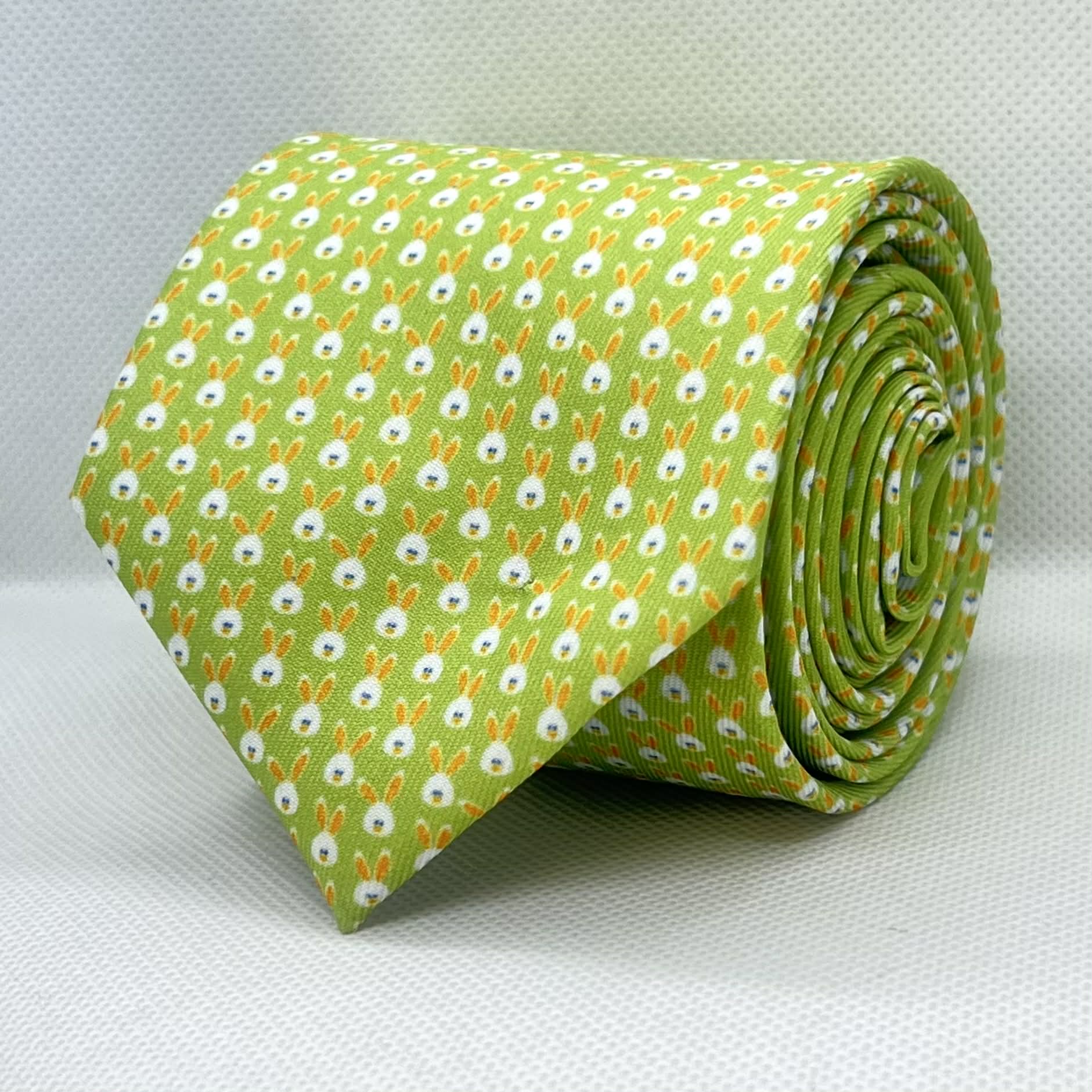 Lime Bunny Fresh Polyester Tie