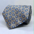 Platinum Azure Paisley Silk Broad Tie