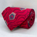 Fuchsia Mirage Wave Silk Broad Tie