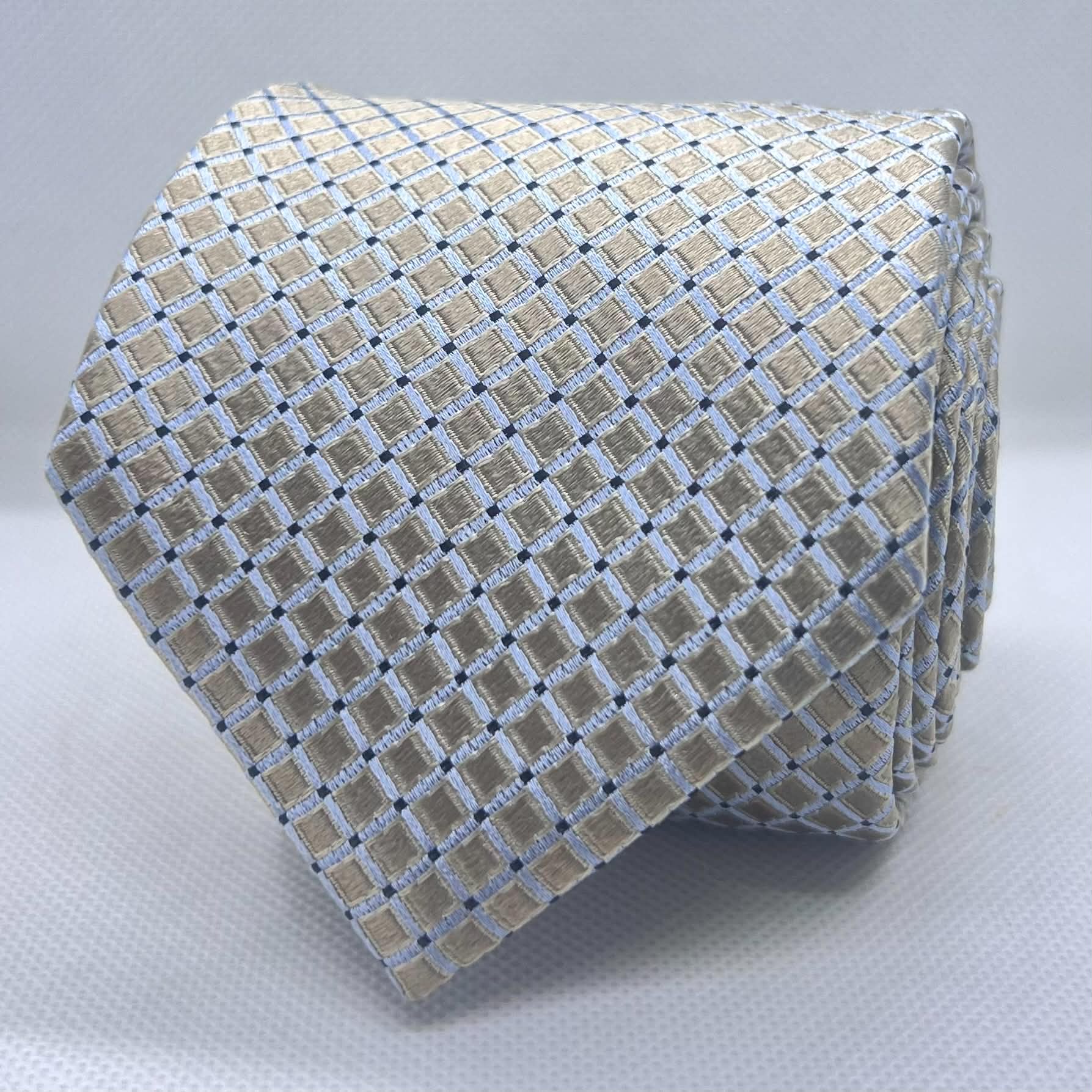 Champagne Grid Classic Silk Tie