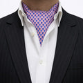 Blush Pink & Cobalt Hot Air Balloon Print Border Cravat