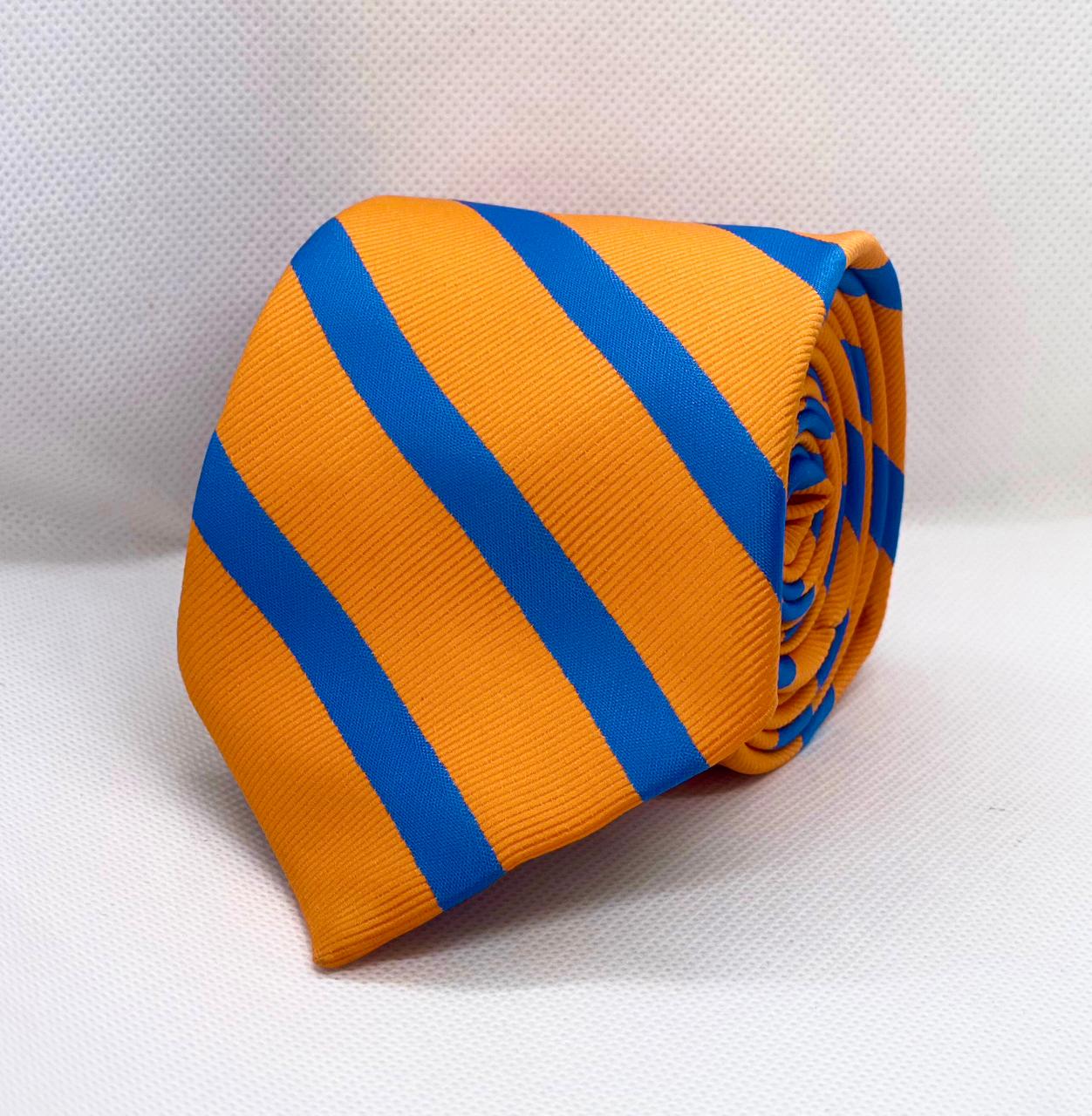 Sunset Ember Striped Polyester Tie