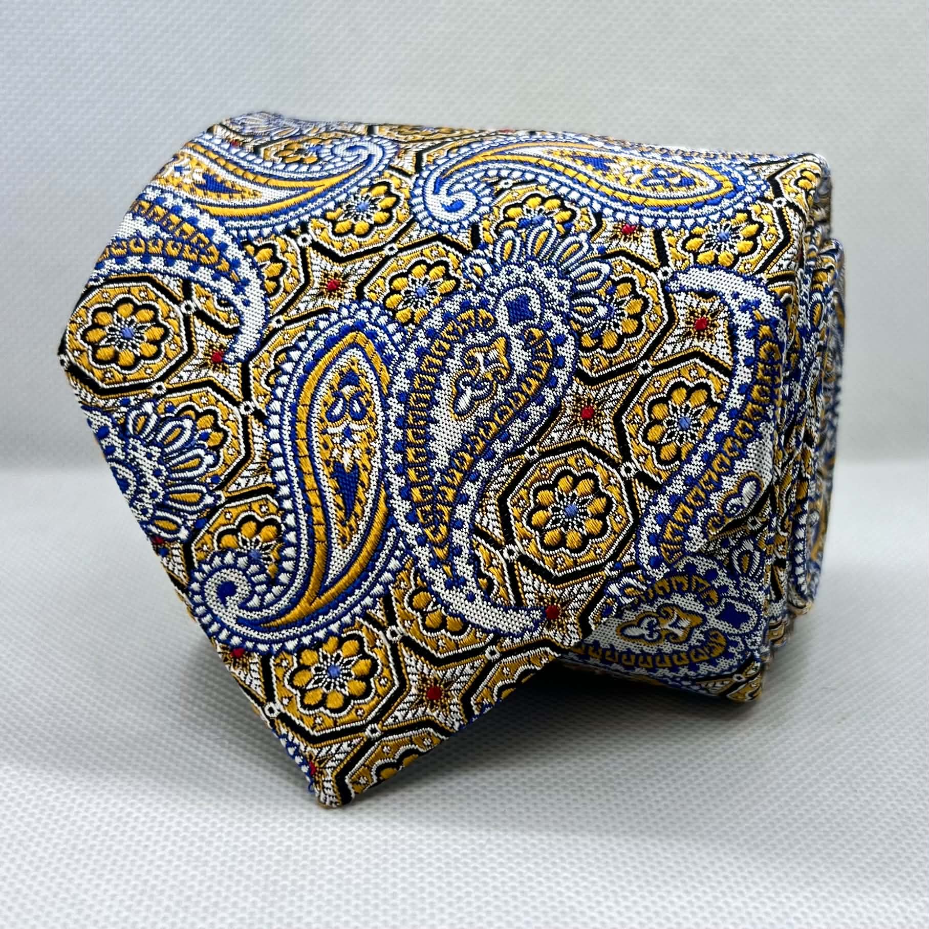 Multi-Color Paisley Silk Broad Tie