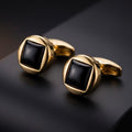Midnight Onyx Gold Cufflinks