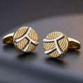 Royal Cross Textured Cufflink (Golden