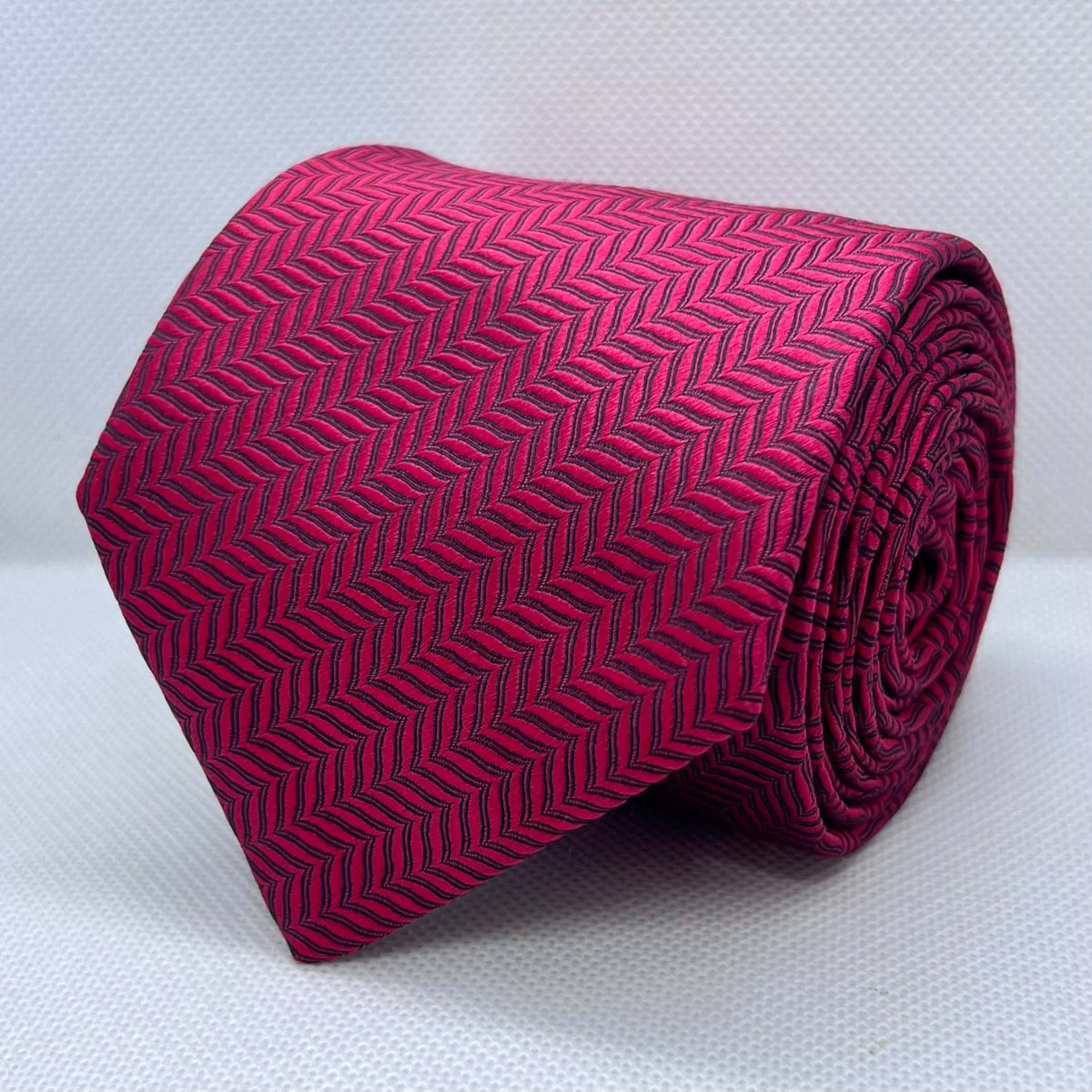 Solid Red Silk Tie