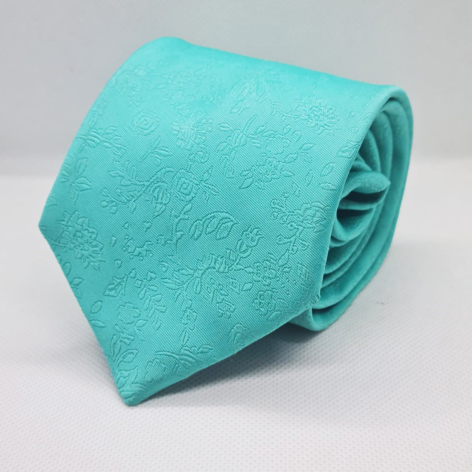 100% Polyester Mint Green Paisley Tie