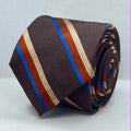 Espresso Rust Stripe Silk Tie