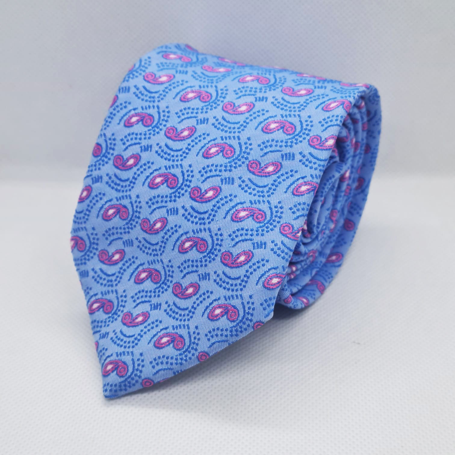 100% Polyester Blue Printed Tie