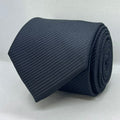 Jet Black Diagonal Microfiber Tie