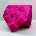 Pink Floral Polyester Tie