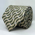 Green Wave Pattern Polyester Tie