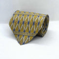 Golden Diagonal Stripes Silk Tie