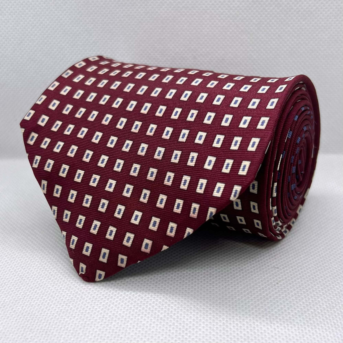 Maroon Motif Broad Silk Tie