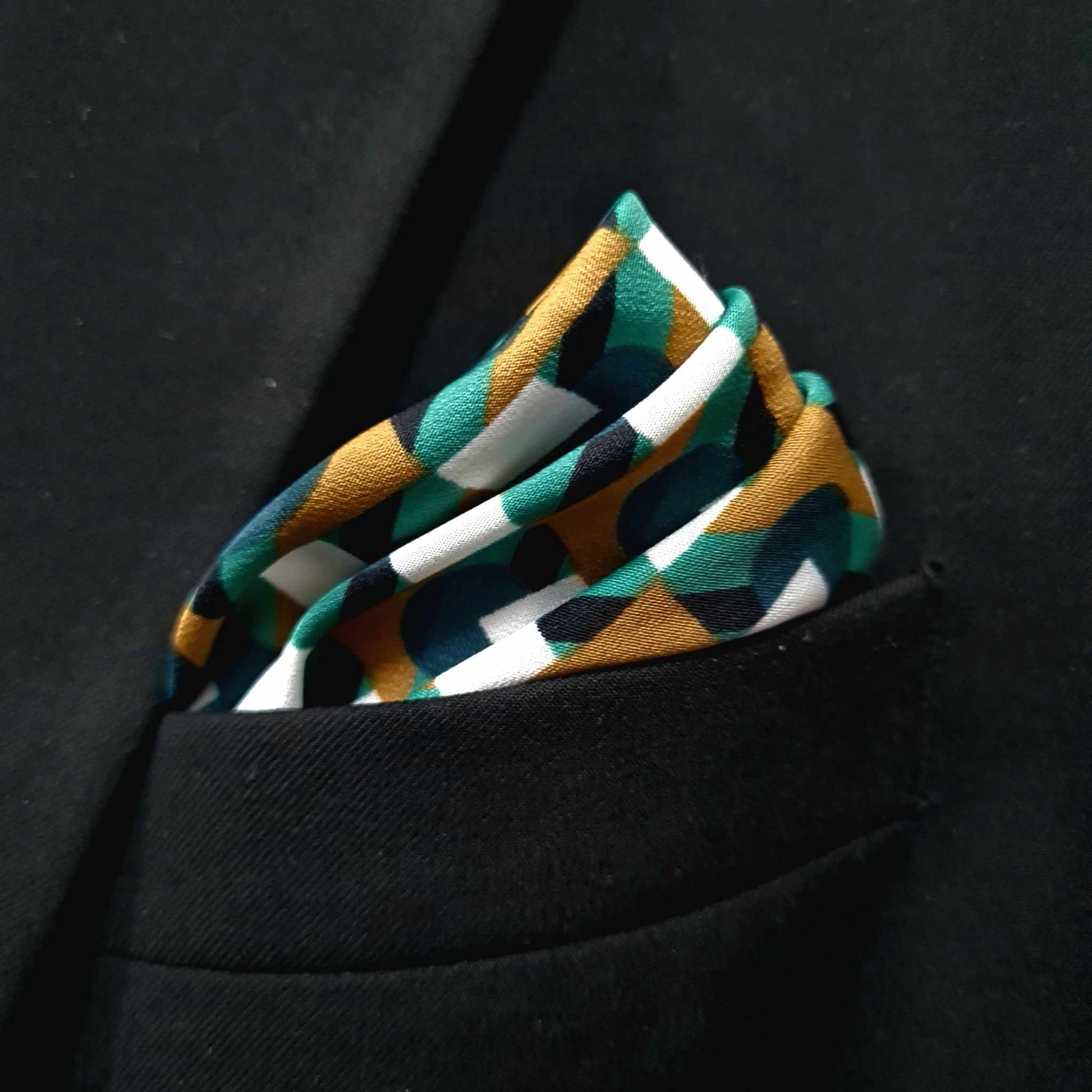 13 by 13 inches Military Color Geometric Pocket Square