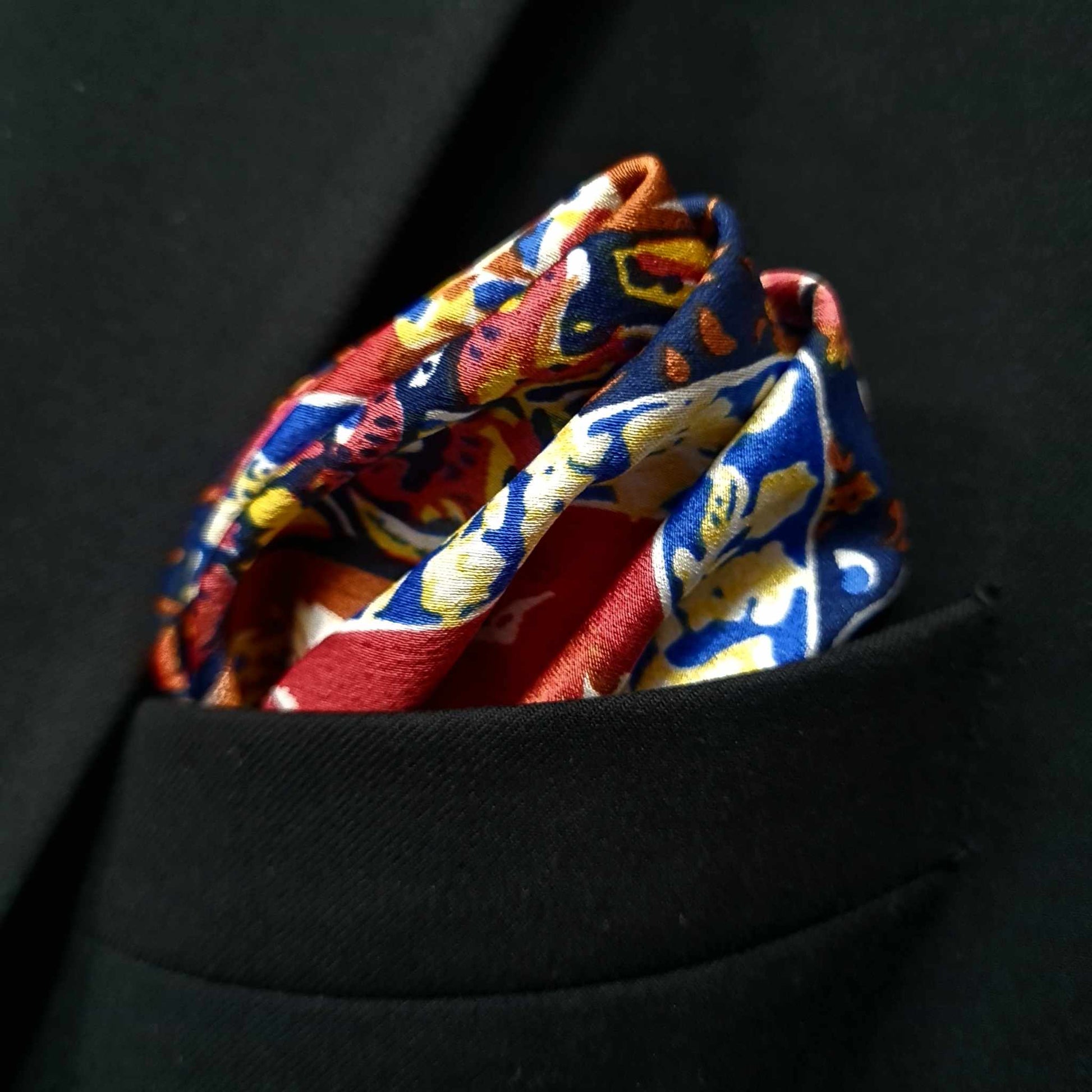 13 by 13 inches Multi Color Vibrant Pocket Square