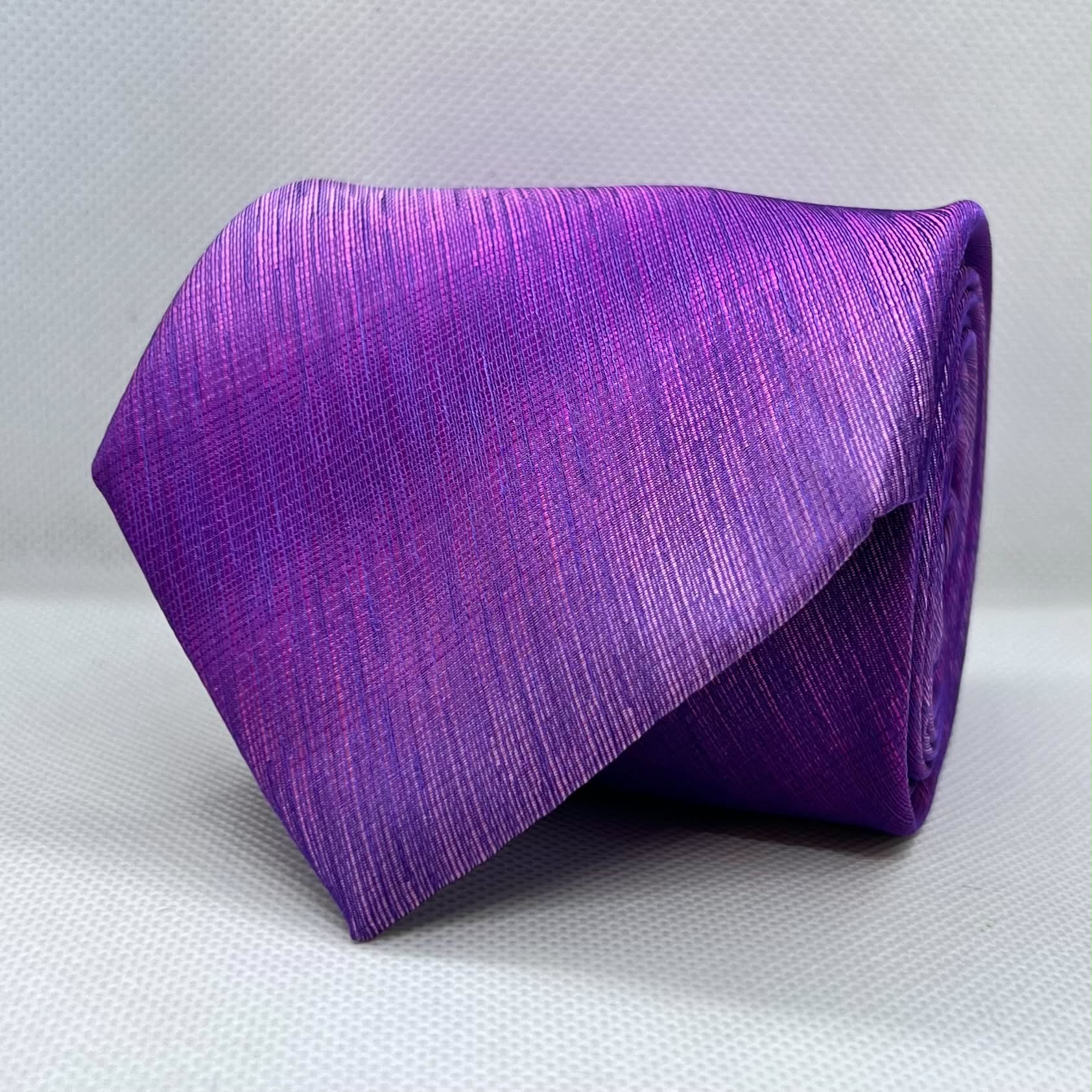 Royal Purple Textured Polyester Broad Tie