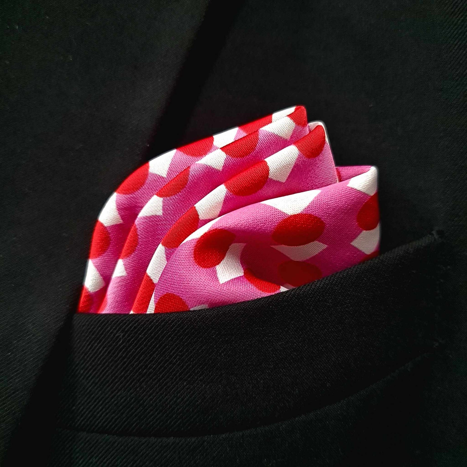 13 by 13 inches Bold and Vibrant Pink Pocket Square
