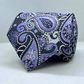 Black Base Levander Paisley Polyester Tie